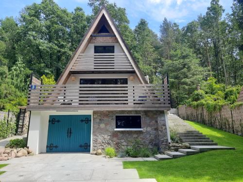 . Dom nad Jeziorem Bory Tucholskie Pomost Łódka