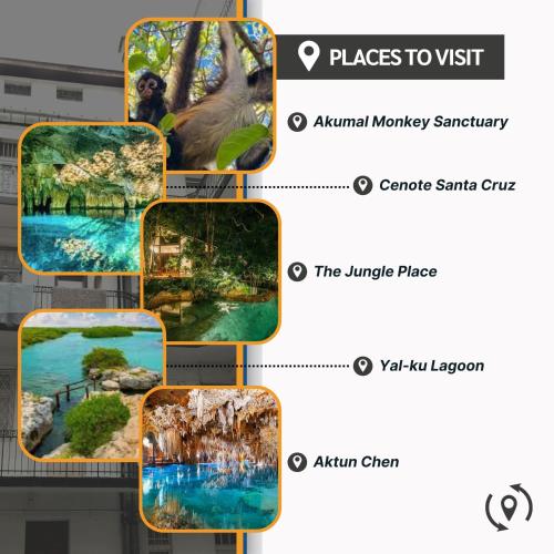 Caribbean sea front 2 BR 2 BA - Ground Floor- Large Pool -Seaweed-Free Beach in Akumal, Mexico