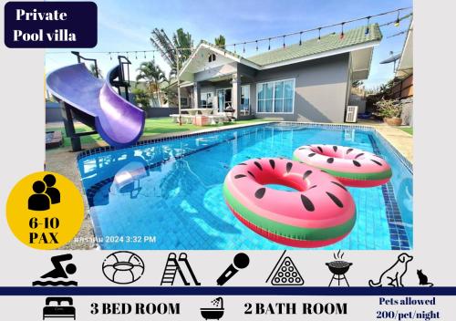 Miami Hua-Hin Private Pool Villa from beach 8km