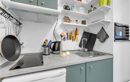 Kitchen, Cozy Apartment In Nexø With Kitchen in Snogebaek