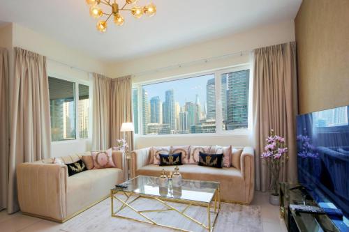 Stunning Marina view apartment In Marina sail tower by Truebleu vacation homes, Dubaj (zdjęcie 2)