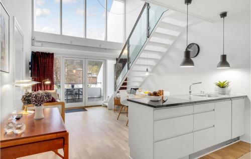 Kitchen, 2 Bedroom Amazing Apartment In Helsingr in Helsingor