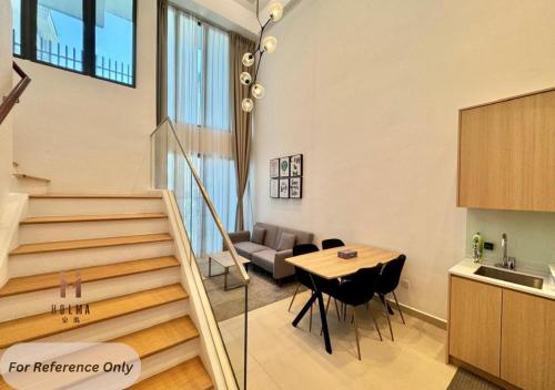 廚房, 科洛尼吉隆坡城中城無邊泳池 – 雙子塔吉隆坡城中城豪華泳池景觀套房 (The Colony KLCC Infinity Pool | 双子塔KLCC豪华泳池景观套房) in 秋傑/太子世界貿易中心