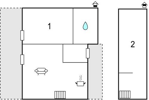 Floor plans, 2 Bedroom Gorgeous Apartment In Vggerlse in Idestrup