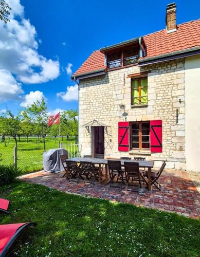 Maison normande au bord de Seine, Le Verger de Pacôme gîte à louer Anneville-Ambourville