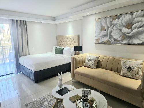 Apartament de 36 m2 amb 1 habitació i 1 bany privat a Umhlanga Rocks (Glorystar The Millennial Umhlanga) in Durban