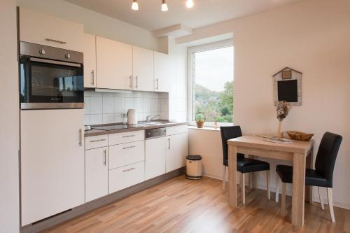 廚房, Ferienwohnung Ruraue in 許克爾霍文