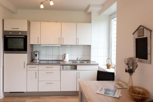 廚房, Ferienwohnung Ruraue in 許克爾霍文