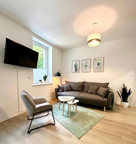 Modernes Apartment mit Queensize-Bett, NETFLIX, Küche, Erdgeschoss, Nähe AMEOS Klinik