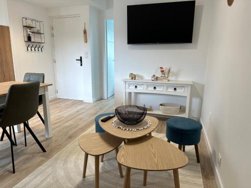 Koplietošanas atpūtas telpa ar TV, Bel appartement vue mer ETEL in Etel (Bretagne)