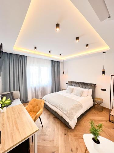 1 king bed, 1 sofa bed
