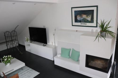 Közös társalgó / TV, Residenz Waldblick 5 STERNE Penthouse-Ferienwohnung Klassifizierung DTV in Wachenheim an der Weinstrasse