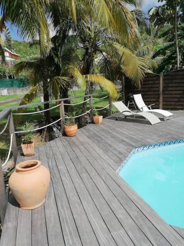 ทัศนียภาพ, Villa Pakala au Diamant-jolie villa avec piscine et jardin in เลอ ยามัน