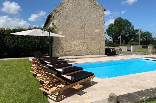 Peldbaseins, Le Pressoir de la Vieville, Gite Renoir in Mandeville-en-Bessin