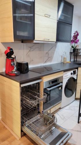 Kitchen, Cosy Apartment Kremlin Bicetre Metro Station in Le Kremlin Bicetre