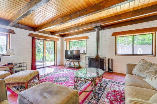 Montecito Adobe Home with Ridge and City Skyline View in Santa Barbara, USA