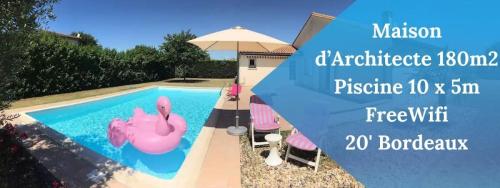 Évasion à proximité de Bordeaux - Piscine Privée gîte à louer Podensac