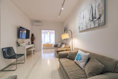 L'appartement blanc dans le centre de Glyfada