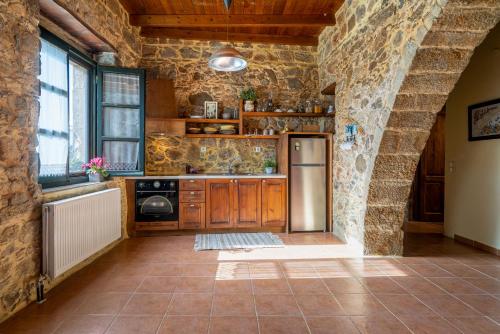 Kitchen, Orgon Farm Traditional Houses in Kastelli