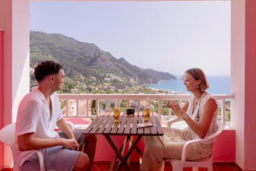 View, The Pink Palace Hostel in Corfu Island