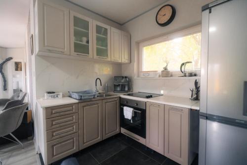 virtuve, Tiszatóhaus Apartman (Tiszatohaus Apartman) in Kiskore