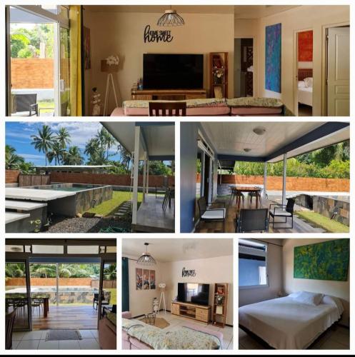 Balkon/teras, Maison du bonheur Moorea in Farehau