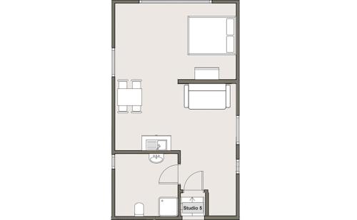 1 queen bed, 1 sofa bed