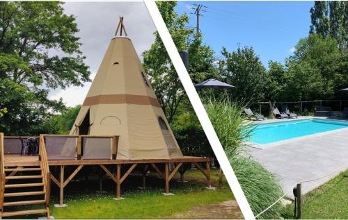 Lodge Tipi, L'Indienne gîte à louer Port-Lesney