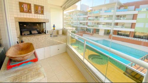 Apartamento com vista para o mar no Águas da Brava Residence (Apartamento com vista para o mar no Aguas da Brava Residence) in Praia Brava