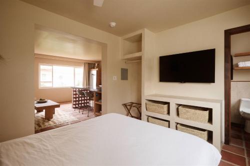 1 queen bed, 1 sofa bed