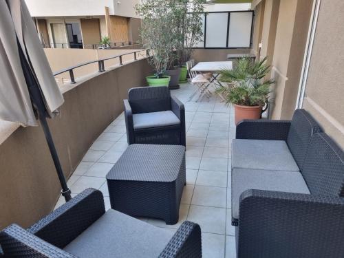 Grand appartement avec garage et terrasse near l'Aube Rouge