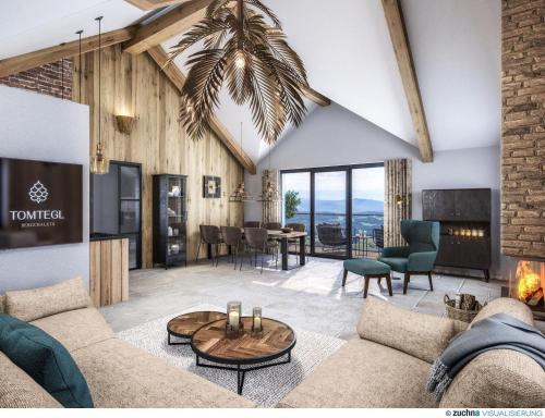 Tomtegl-Bergchalet-No-5-mit-Privatsauna-Infinitypool-Kamin-Fitnessraum-1500m-Seehoehe in โฮชรินด์