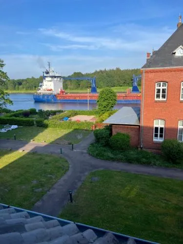 Lotsenstation am Nord Ostsee Kanal in Schülp, Deutschland