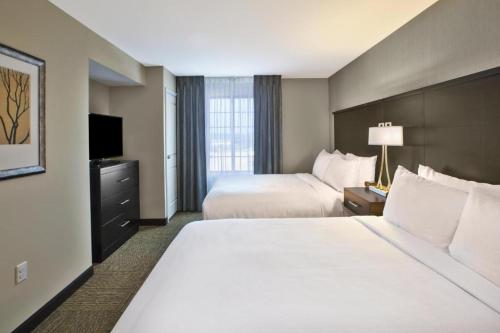 2 queen beds, 1 sofa bed