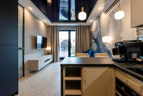 köök, LUNA Luksusowy apartament z jacuzzi na Mazurach in Elk