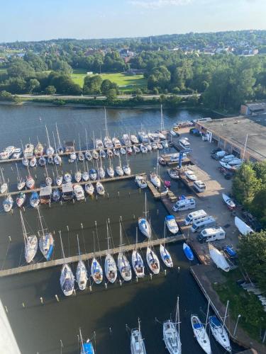 Hafenblick in Schleswig, Deutschland