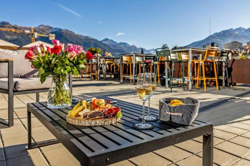 Balkons/terase, Boutique Hotel Pellas in Surselva