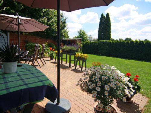 阳台/露台, 位于新布科的舒适公寓-临近水上运动区 (Cozy Apartment in Neubukow near Water Sports) in 新布科