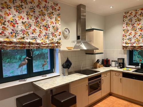 Ruhige Ferienwohnung mit großem Garten und Terrasse in Krakow am See