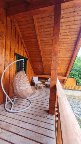陽台/露台, Blockhaus an der Dahme , Ferienhaus in 哈爾伯