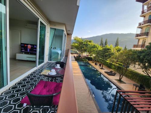 Balcony/terrace, Bann Khao Yai 50 Sqm-Corner, King bed, Balcony near Khao Yai National Park