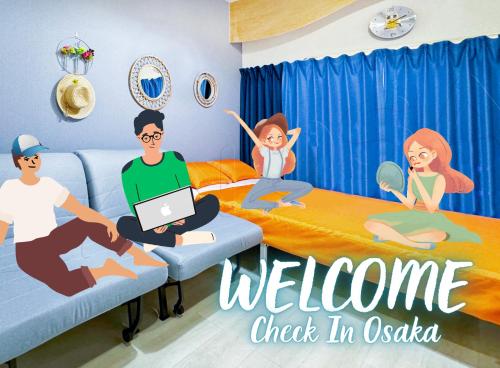 S1 특별가격 전철역도보6분 위치 최고 도톤보리 3분 번화가의 조용한 1룸 apt, Osaka