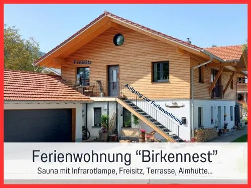 Ferienwohnung BirkenNEST-Sauna-Freisitz-Almhütte in Bad Heilbrunn, Deutschland