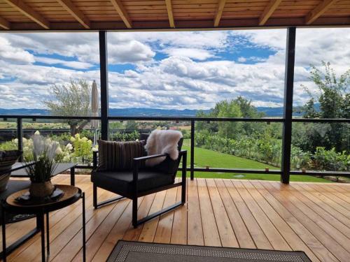 Balkons/terase, Johannesbachklamm Chalet - Hot Tub und Panoramablick in Urschendorf
