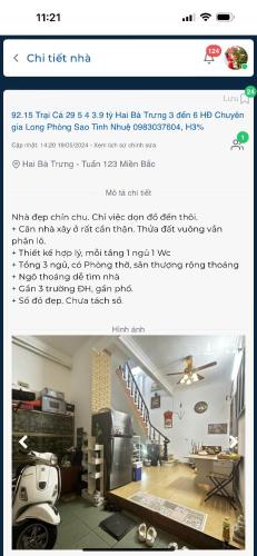 호앙마이구의 아파트먼트 (30m², 침실 1개, 프라이빗 욕실 1개)