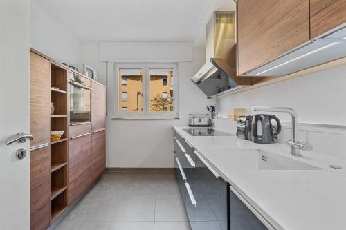 厨房, Modern Lux Apartment with Balcony in Luxembourg in 岑斯