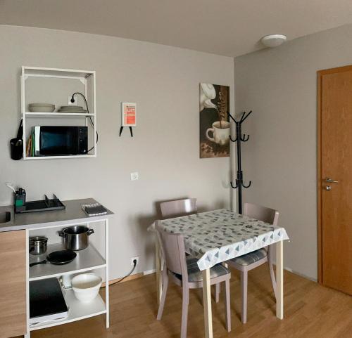 Kitchen, Stoð Guesthouse and apartments in Grundarfjordur