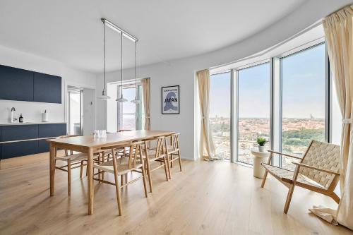 35th Floor Panorama Ocean View Apartment in Aarhus City Center