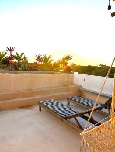 Lush Tulum Jungle Penthouse with Ensuite Rooftop Pool & HighSpeed Wifi in Balcheil, Mexico