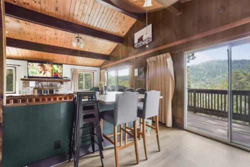 Winter Cabin near Lake in Crestline, USA